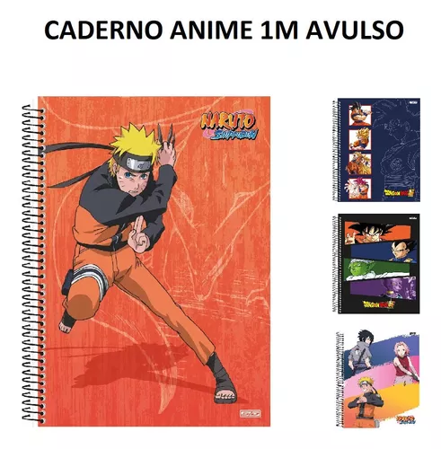 Caderno Naruto Desenho Animes Mangás Brochura 2 Unidades