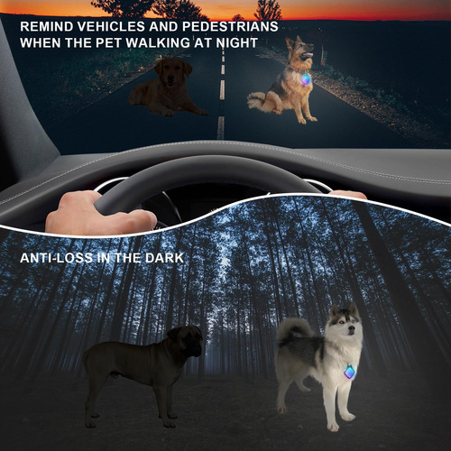 Nofukcn Luz Para Collar De Perro, 4 Modos, Luces Rgb Para Co