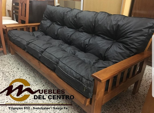 Futon En Madera, Con Colchon