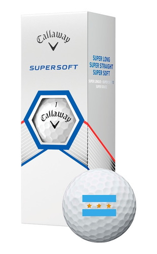 Pelotas De Golf Callaway Supersoft Bandera Argentina X3