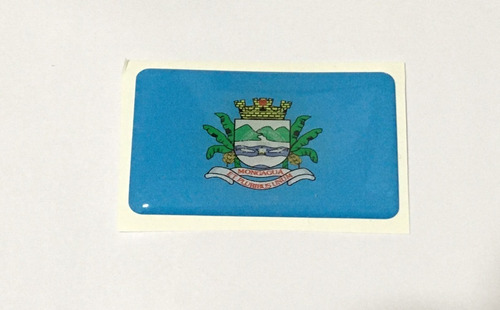 Adesivo Resinado Da Bandeira De Mongaguá 5x3 Cm