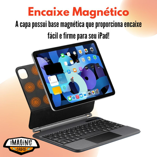 Case Keyboard Slim Encaixe Magnético Para iPad Pro M4 13