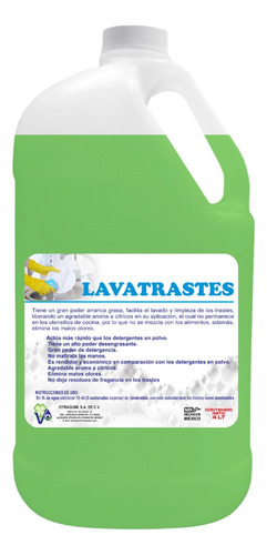 Lavatrastes Liquido Cortagrasa Limón 4 Litros