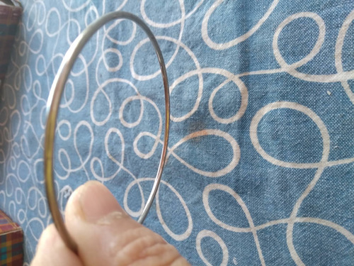 Pulcera Decada Del 80 De Metal Plateado 23 Cm (Usado)