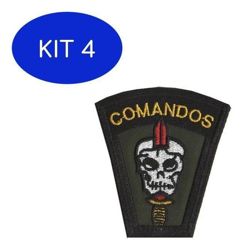 Kit 4 Bordado Termocolante Comandos