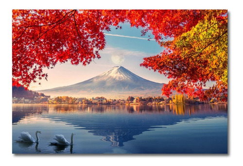 Cuadro Monte Fuji Volcán Japón Foto Naturaleza Arte 120x80