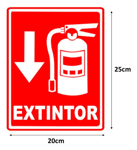 Kit 10 Señalamientos Extintor 20x25cm