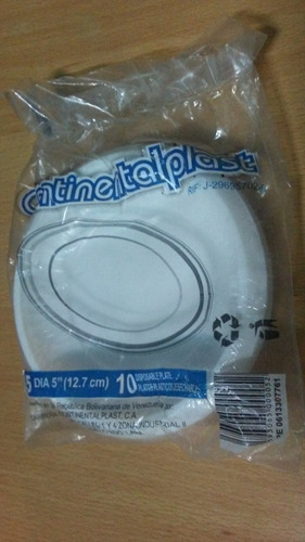 Imagen 2 de 2 de Platos Desechable P5 Y P7 X 2paq