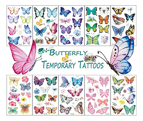 Tatuajes Temporales Topfunny Para Mujer Niños, 100pcs Ydtsc