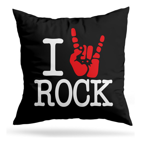 Cojin Deco I Love Rock (d0790 Boleto.store)