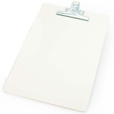 Imagem 1 de 1 de Kit Com 24 Prancheta Acrimet Mdf Branco A4 Prend Met 111.0