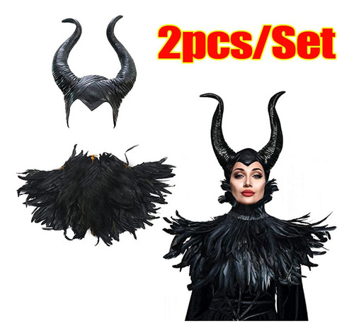 Disfraz De Halloween Con Cuernos De Maléfica For Mujer Som