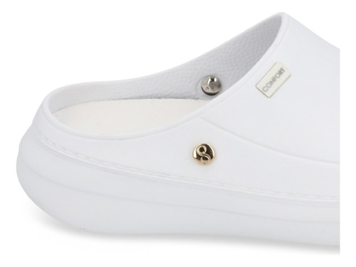 Zapato Mujer De Piso Blanco Destalonado 724-25