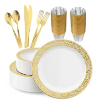 Comprar Juego De Vajilla Dorada De 150 Unidades, Elegantes Platos D.