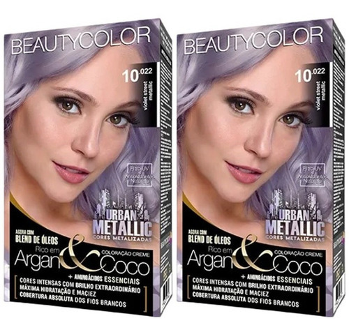 02 Kit de coloración de cabello Beautycolor, todos los colores, tono 10.022, violeta street metallic