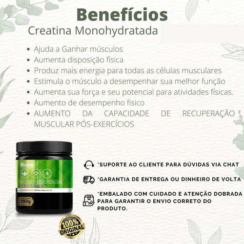 Creatina Growth Monohidratada Cratina 100%pura 100g