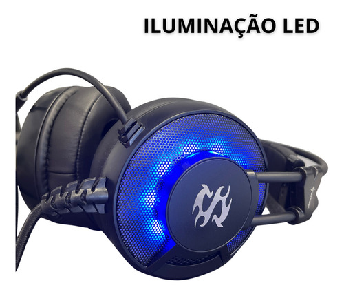 Auriculares Sharkoon SGH2 Blue Led Gamer, conexión USB