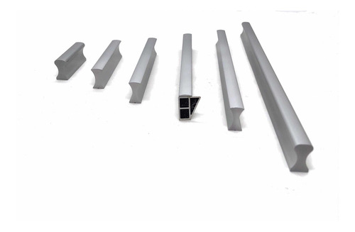 Imagen 2 de 8 de Tirador Manija Cajon Mueble Cocina Pack X 10u 192mm Aluminio