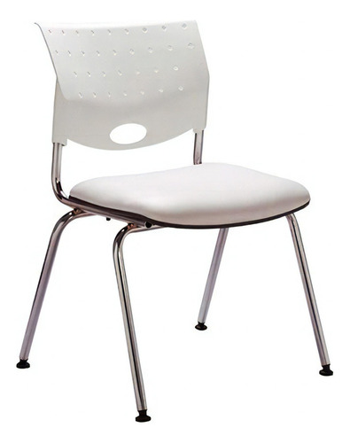 Silla Fija Cromada Tapizada De Diseño Living Comedor Baires4 Estructura De La Silla Azul/tapizado En Tela Marathon