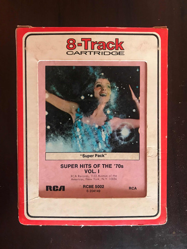 Cartucho Cinta Cassette 8 Track Vintage Super Hit 70s B Foto