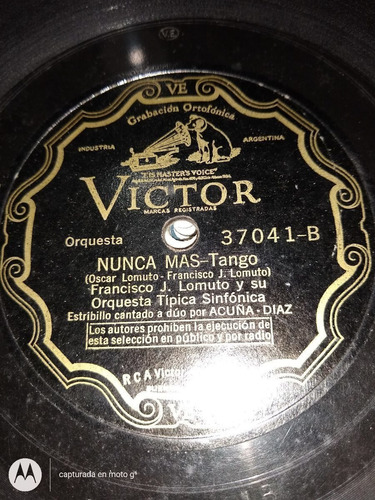 Pasta Francisco J Lomuto Orq Tipica Victor C98