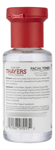 Tonico Facial Witch Hazel Cucumber 3 Oz (89ml) Todo Tipo De Piel