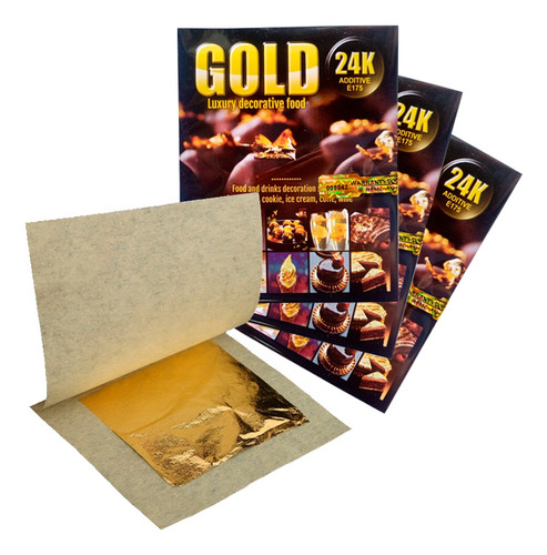 Oro Comestible Bodas Quinceañera Sushi Postres 20 Hojas Gh5x