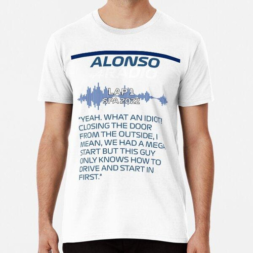 Remera Fernando Alonso Balneario Radio 2022 Algodon Premium