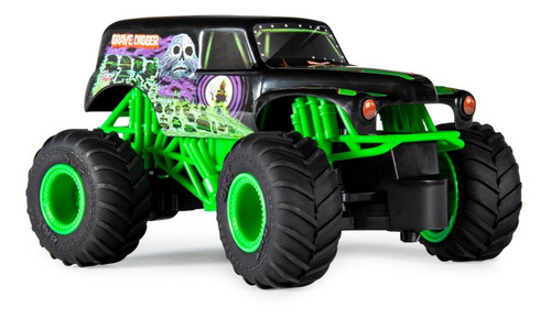 Juguete Monster Jam Grave Digger Con Radio A Control 1:24 Co