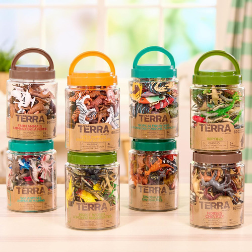 Juego De Animales Reptiles Y Anfibios, 60 Cm, Para Niños De