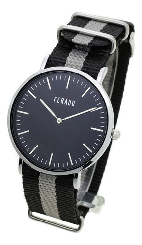 Reloj Feraud Hombre 5510 T - Metal Wr30 Malla Textil Bicolor