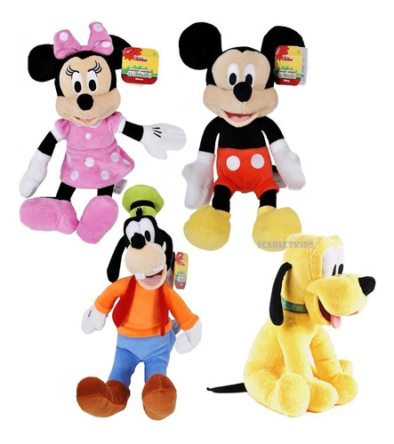 Mickey + Minnie + Pluto + Goofy 20 Cm Combo Original Disney