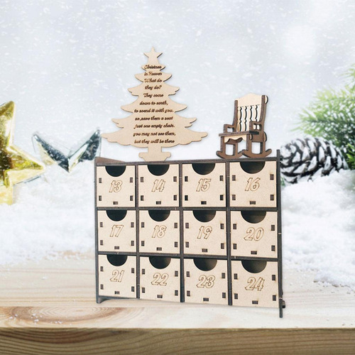 Decoración De Calendario De Adviento De Navidad Vacía 24