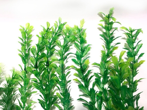 Imagem 3 de 6 de Planta Artificial Aquário Kit Nature Green 02 20cm E 02 30cm