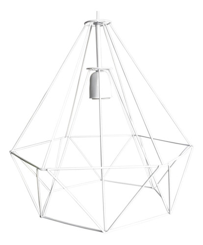 Colgante Jaula Piramidal Diamante Hexagonal Doble A/led E27