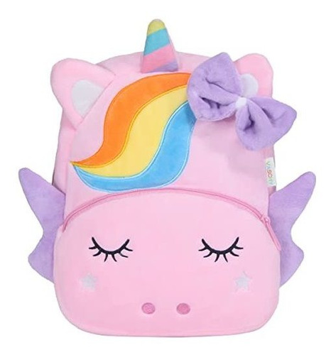 Mochila De Plush Pequeña 4.6 L Dulce Unicornio Rosa