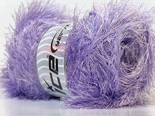 3 Oz Light Lilac Pestaña Hilado Ice Fun Fur