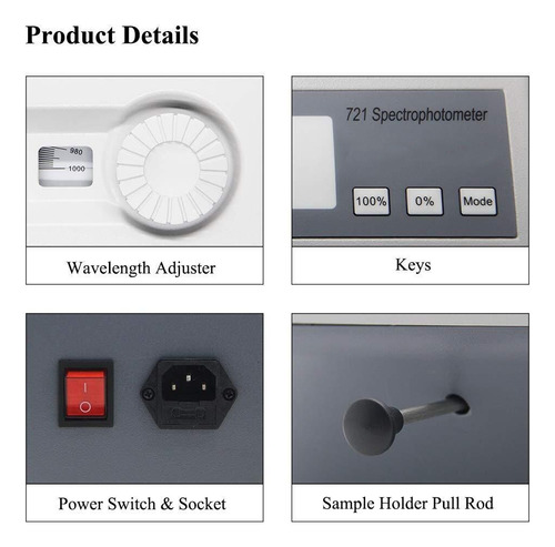 Espectrofotômetro Digital De Luz Ultravioleta Visível 721