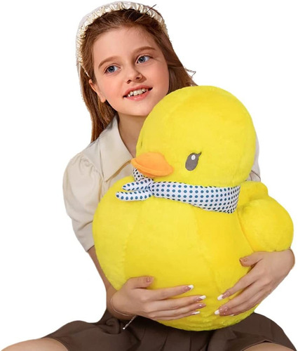 Elainren Almohada De Peluche Grande De Pato Amarillo De Pelu