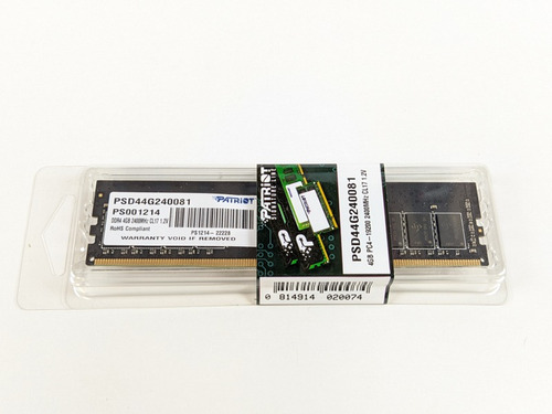 Imagem 4 de 4 de Memória Ram Patriot 4gb Ddr4 2400mhz 1.2v 288pin Cl17