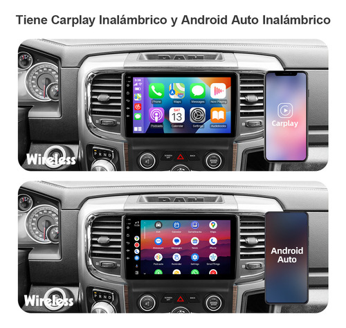 Zk Estéreo Carplay Para Dodge Ram 1500 2014-2019 A/a Auto