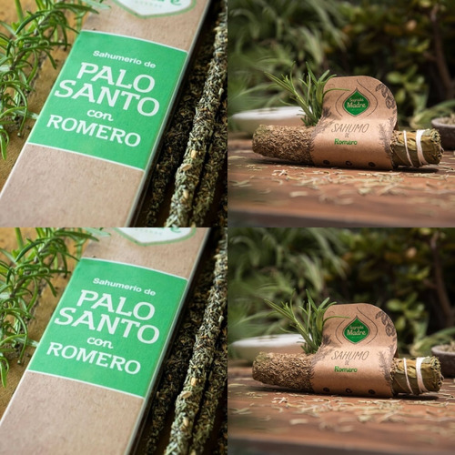 Sahúmo Romero Sagrada Madre + Palo Santo Con Romero X 2