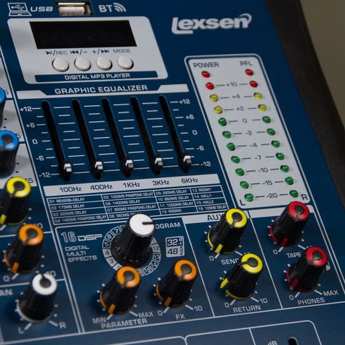 Imagem 4 de 5 de Mesa Lexsen Lmx-16 Usb 16 Canais Efeitos Interface