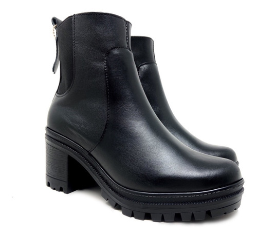 Bota Estilo Combat Casual Cuero Vacuno Genuino