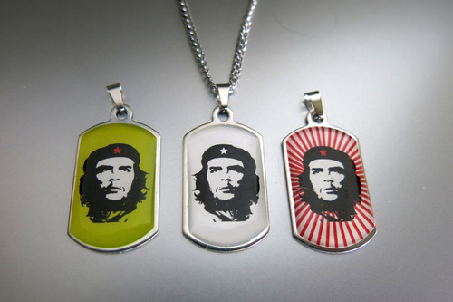 Che Guevara En Acero Quirurgico Y Acrilico Con Cadena