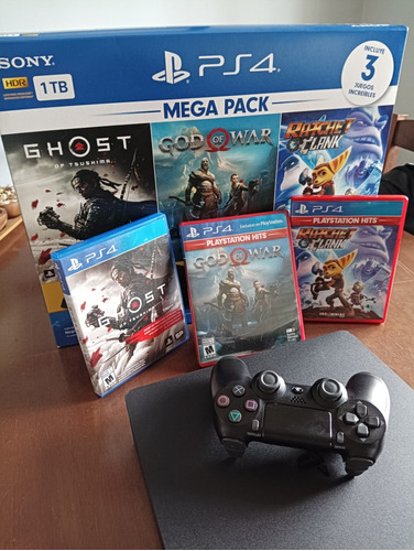 Playstation 4 Slim 1 Tb+control+3 Juegos 