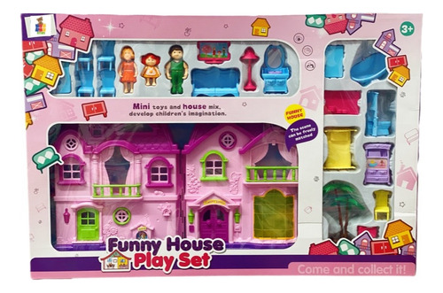 Casa De Muñecas Musical Con Luces 22 Accesorios Funny Hause