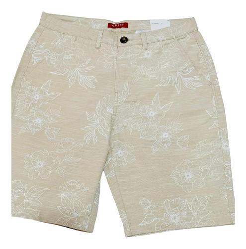 Short Guess Beige/floreado Hombre 32