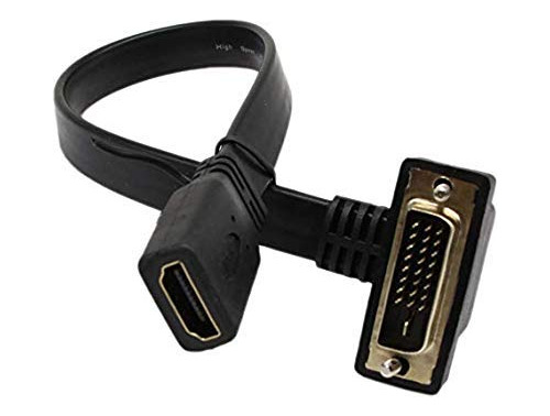 Cable Plano Dvi A Hdmi, Haokiang 1ft Chapado En Oro Dvi 24+1