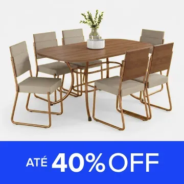 Até 40% OFF em móveis
